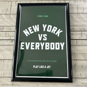 Football Decor NY Jets New York VS Everybody Acrylic Framed Poster